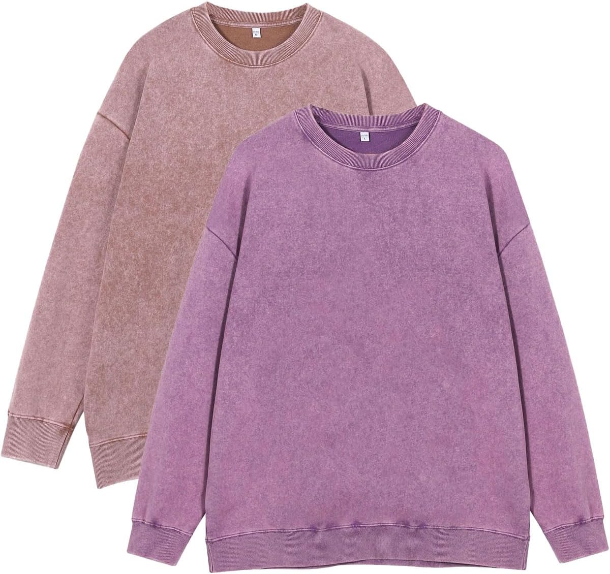 DXSHCV Men's Vintage Sweatshirt Crewneck Drop Shoulder DXSHCV Men's Vintage Sweatshirt Crewneck Drop Shoulder